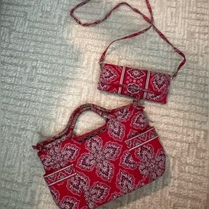Vera Bradley Purse and Wallet Bundld